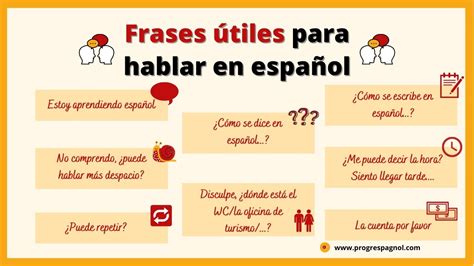Frases útiles Para Comunicarse En Español Progrespagnol