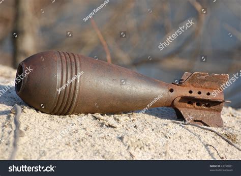 Old Rusted World War Ii Mortar Shell Stock Photo 43391011