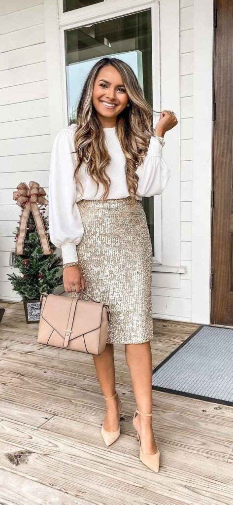 What To Wear With Sequin Skirts Sparkle Skirt Outfit Sequin Skirt