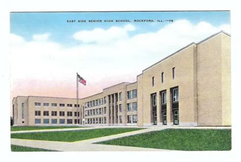 East Side Senior High School Unp Rockford Illinois Vintage Postcard 6