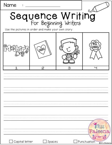 May Sequence Writing For Beginning Writers Print And Digital Sequence