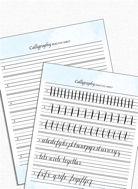 Calligraphy Sheets Printable Free Calligraphy Practice Sheets