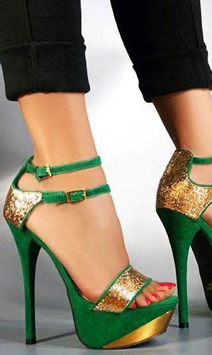 Fashion high heels gold+green women gold pointy toe high heel pumps shoes 'blade' sandals stiletto heels sandals summer pink green and gold heels. Green & Gold High Heels | Heels, Women shoes, Beautiful high heels