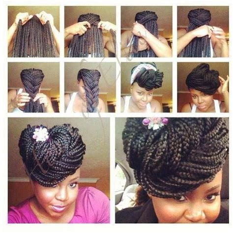 Box braids wedding hairstyle the flower pin youtube. 13 Box Braid Updo Styles You Can Try After Your Next ...