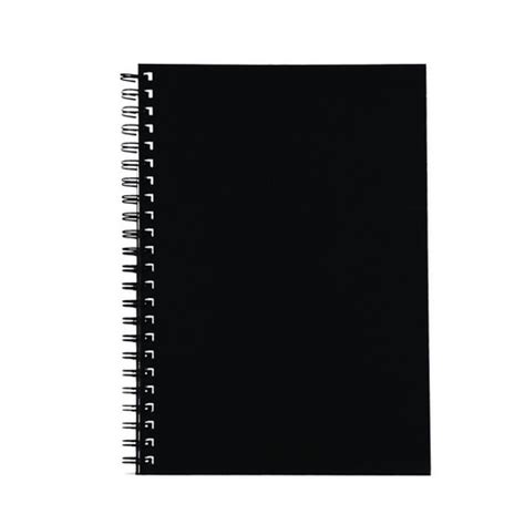 Spirax 512 Notebook A4 Spiral Hard Cover 200 Page Black Spirax 512 Pack 5