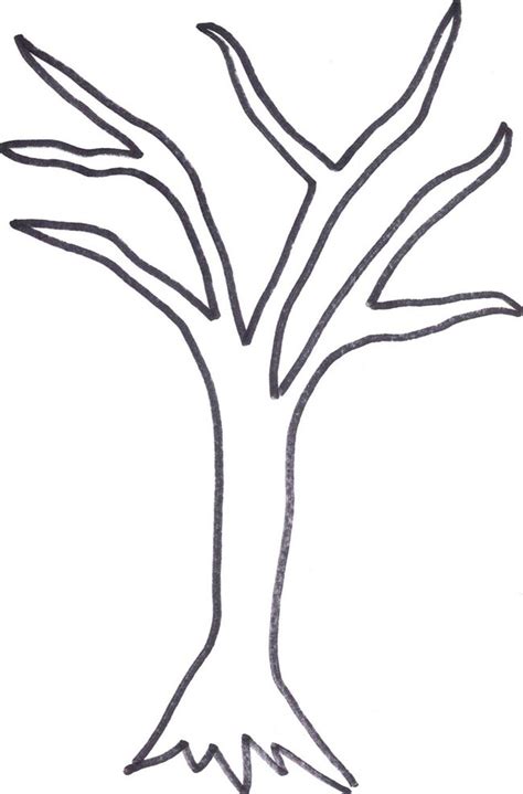Desenho De Rvore Alto E O Tronco Longo Para Colorir Tree Coloring The