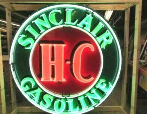 24x24 Sinclair Dinosaur Dino Oils And Gas Gasoline Station Neon Sign