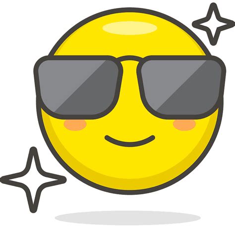 Sunglasses Emoji Clipart Smiley Face Cool Emoji Transparent Background