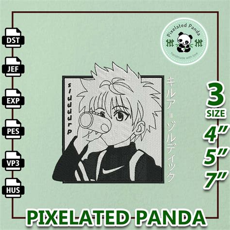 Killua Embroidery Design File Hunter X Hunter Anime Embroid Inspire