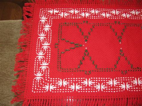 Christmas Tree Swedish Weaving Table Runner By Rdrunnercreations