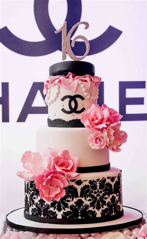 For planning a sweet 16 birthday party the 228 in sterling. Just how elegant is this birthday cake at this Chanel ...