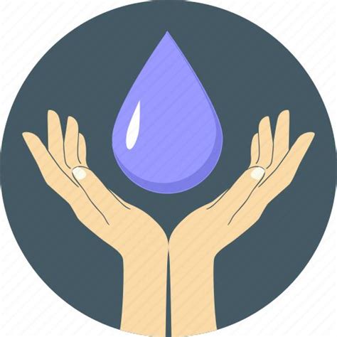 Save Water Drop Eco Water Ecology Environment Hands Icon