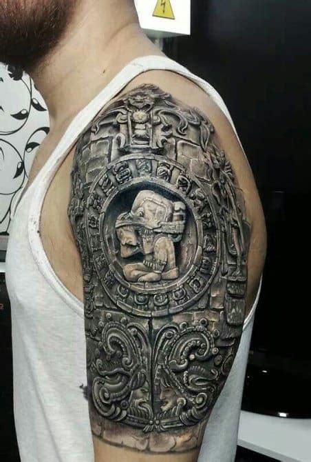 3d stone effect tattoo designs are the developing tattoo pattern which has got an immense response from all age groups. 80 Stone Tattoo Designs For Men - Carved Rock Ink Ideas
