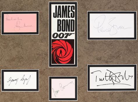 Bonhams A Collection Of James Bond Autographs