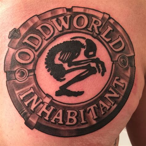 My New Oddworld Tattoo Custom Oddworld Logo Done By Chase Dryden