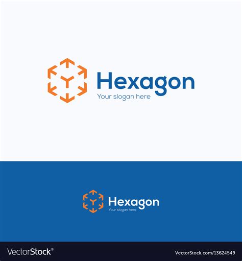 Hexagon Company Logo Royalty Free Vector Image