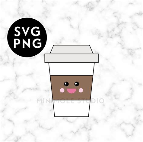Coffee Cup Svg File Coffee Svg Kawaii Drink Svg Kawaii Etsy