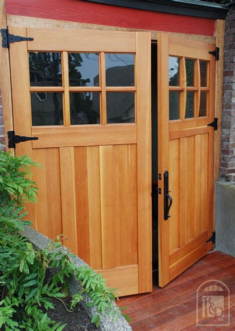 Barndoorhardware.com offers largest selection of barn door hardware, sliding door hardware and flat track hardware. Double Garage Entry Doors | Garage door design, Wooden ...