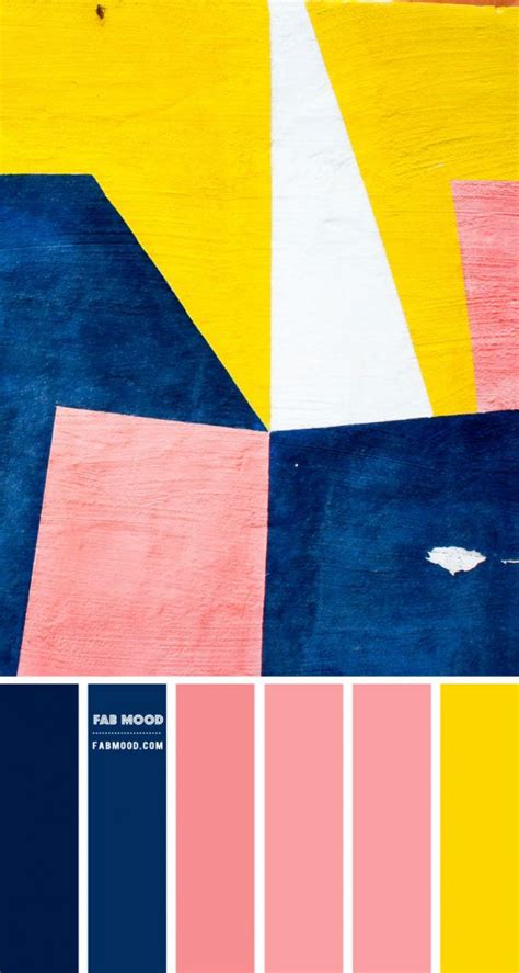 Navy Blue Pink And Yellow Color Scheme Color Palette 70 1 Fab
