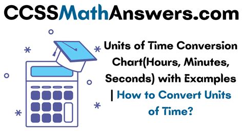 Units Of Time Conversion Charthours Minutes Seconds With Examples