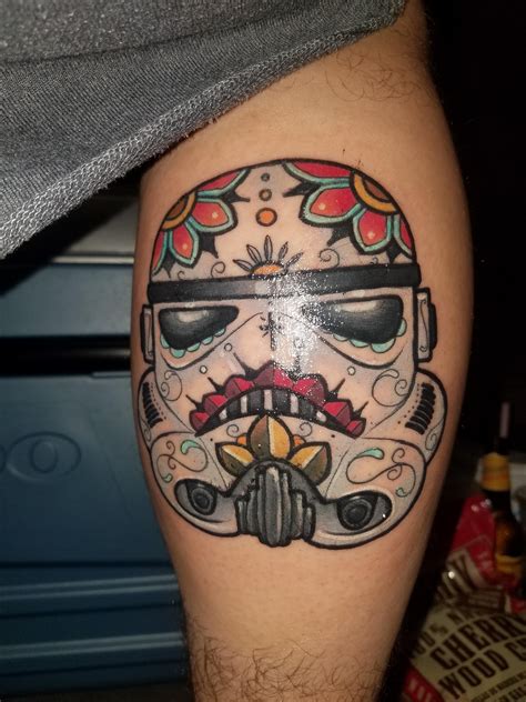 Hours may change under current circumstances My first tattoo. Storm Trooper by Cody Dresser at Dark Mark Gallery in Mansfield Tx | Body art ...