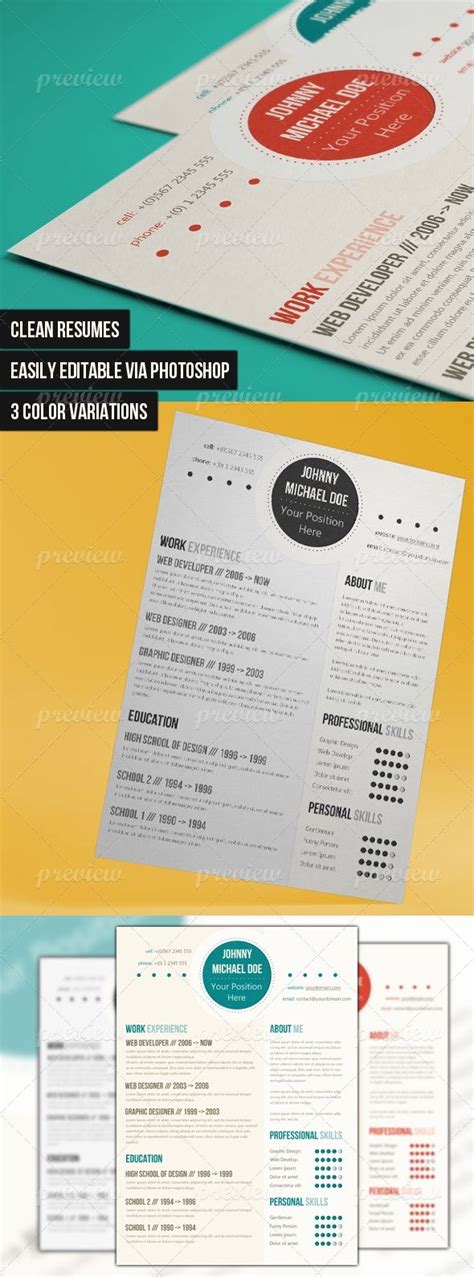 Cv templates find the perfect cv template. Simple And Clean Resume | Creative cv template, Creative ...