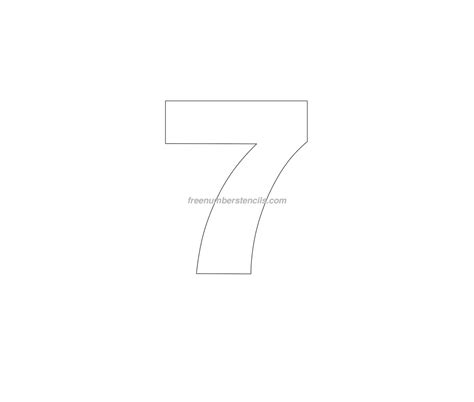 Free Helvetica 7 Number Stencil