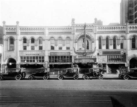 Five Automobiles Parked Outside Burbank Theatre 548 S Main Street