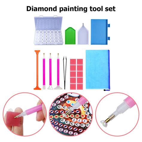 20pcs Diamond Painting Tools Set Drill Pen Glue Diy Rhinestone Picture Kit