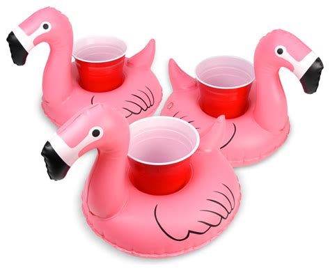 Gofloats Inflatable Floatmingo Drink Holder 3 Pack Float Your Drinks