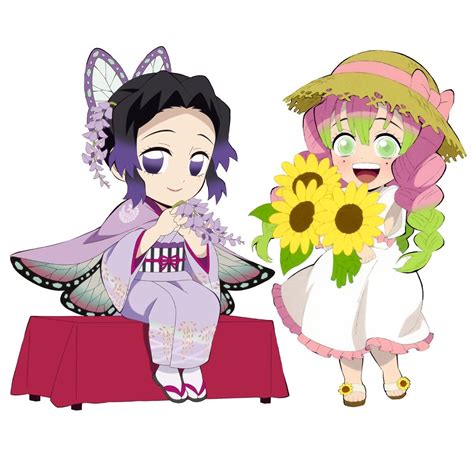 Mitsuri And Shinobu Chibi In Anime Character Design Chibi The Best