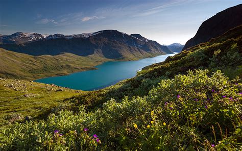 Fonds Decran Norvège Photographie De Paysage Montagnes Lac Besseggen