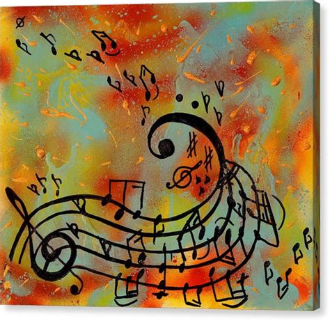 Music Notes Painting Abstract Music Art Print Musical Notes Etsy