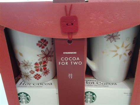 Starbucks Holiday 2013 Hot Cocoa For Two T Set 2 Mugs And Cocoa New