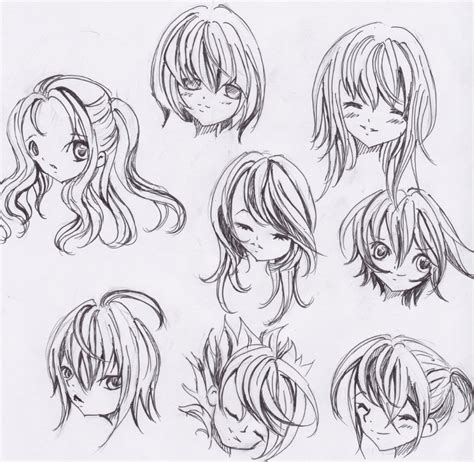 anime girl cutting hair
