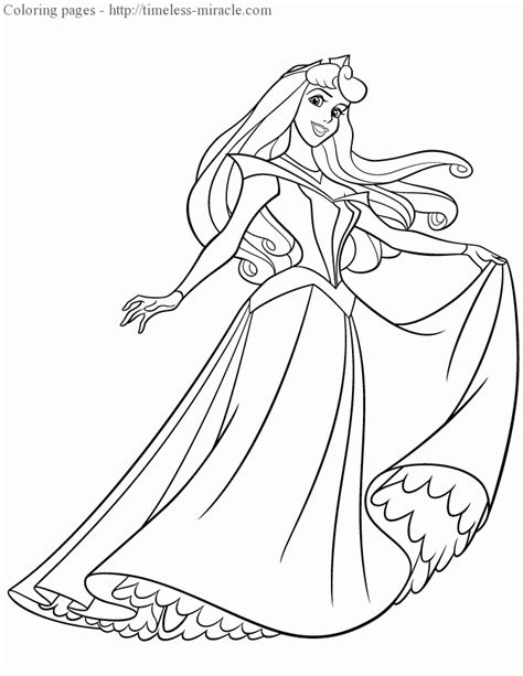 Pretty Princess Coloring Pages Timeless