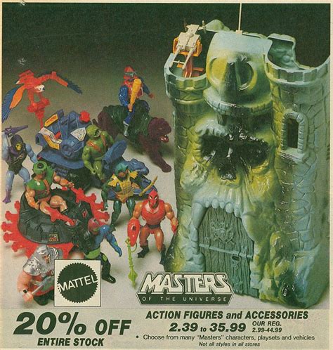 A Classic Circular Advertisement For Mattel S Masters Of The Universe Line Of Toys Three