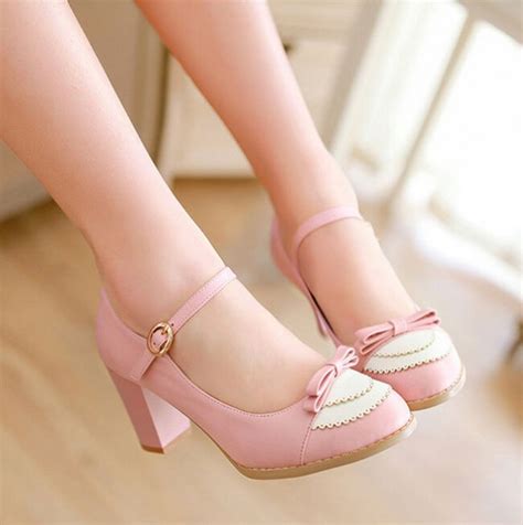 Japanese Cute Sweet Bowknot Princess High Heels · Cute