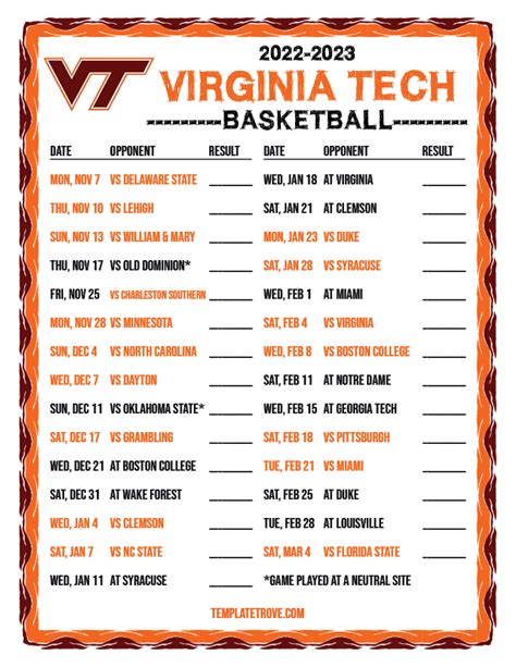 Virginia Tech Womens Basketball Schedule Natka Vitoria
