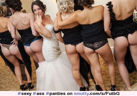 Sexy Ass Panties Flashing Wedding Bride