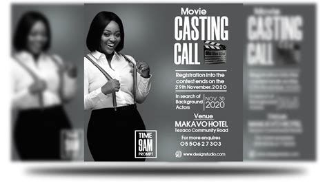 how to create a movie casting call flyer in photoshop youtube