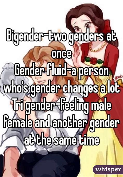 Bigender Two Genders At Once Gender Fluid A Person Whos Gender Changes