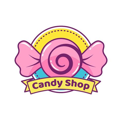 Colorful Candy Shop Concept Logo 6208290 Vector Art At Vecteezy