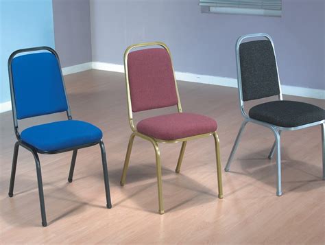 The padded stacking chairs are good for long conference, training and meeting purpose also. Trexus Banqueting Chair Upholstered Stackable