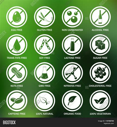 Allergen Icons Vector Vector Photo Free Trial Bigstock