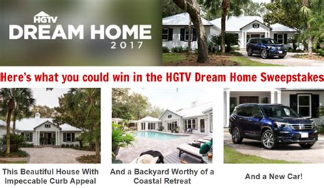 Winning hgtv's dream home giveaway is no different. HGTV Dream Home 2017 Giveaway Sweepstakes 2/17/17 2PPD18 ...