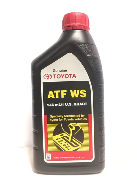 Toyota Transmission Fluid Chart