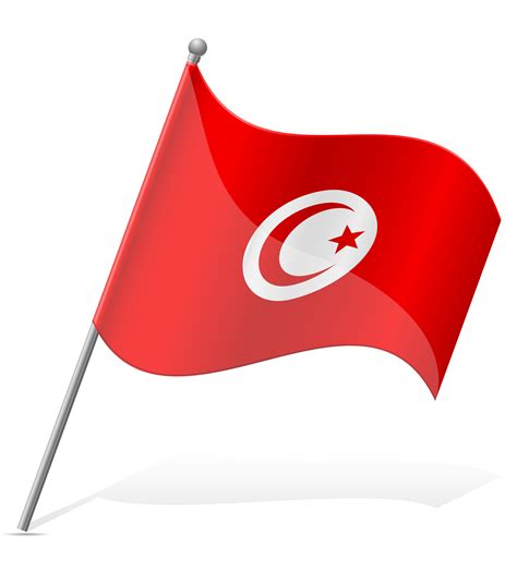 Flag Of Tunisia Vector Illustration 510665 Vector Art At Vecteezy