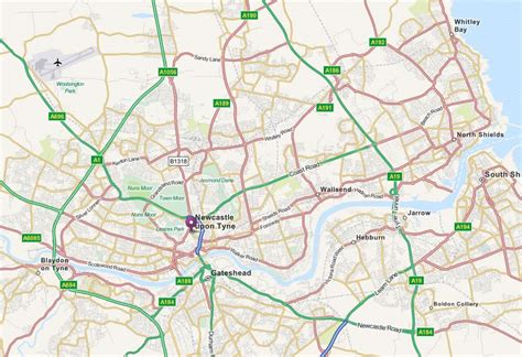 Map showing location of newcastle under lyme in united kingdom. Newcastle Map