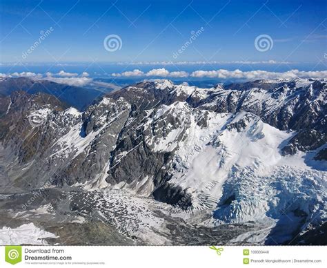 Fox Mountain Top View With Snow Covered Stock Photo